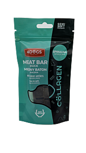 4Dogs Vleesbar Eend met Spirulina en Hertengeweipoeder 2 stuks 100 g