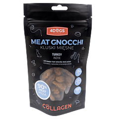 4Dogs Vlees Gnocchi Kalkoen met Hertengewei 100g