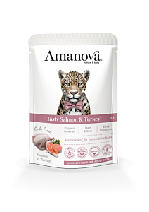 Amanova Wet Cat Food Adult Tasty Salmon & Turkey 85 g