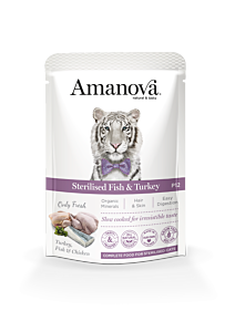 Amanova Wet Cat Food Adult Sterilised Fish & Turkey 85 g