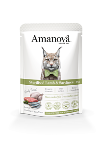 Amanova Wet Cat Food Adult Sterilised Lamb & Sardines 85 g