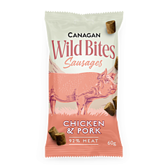 Canagan Hondensnack Wild Bites Kip & Varken 60 g