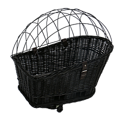Provence Dog Bicycle basket with Cushion for Rear Rack Black