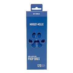 Margot-Mollie Poepzakjes 100% Recycled Plastic met Handvaten 120 stuks