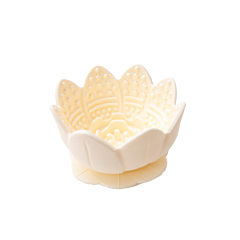 Great&Small Anti-Schrok Voerbak Hond Waterlelie Beige Siliconen 12 cm