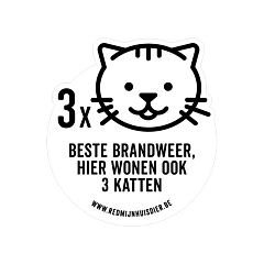 Red Mijn Huisdier Sticker 3 Cats NL