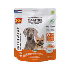 Biofood Wet Dog Food Fresh Meat Chicken with Salmon 7 x 90 g