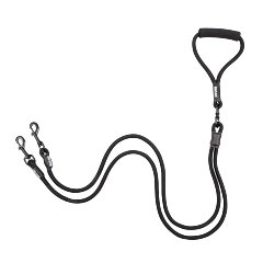 Rebel Petz Adjustable Dubble Lead Dog L 140 cm, Ø 12 mm
