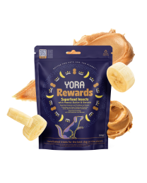 Yora Rewards Dog Treats Insect with Peanut Butter & Banana 100 g