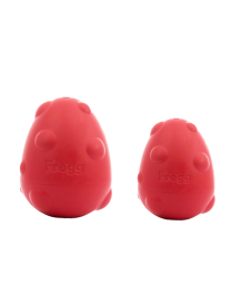 'Frogg Dog Toy Egg Chew Treat Red