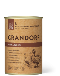 Grandorf Nat Hondenvoer Adult Eend & Kalkoen 400 g