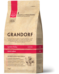 Grandorf Indoor Kattenbrokken Adult Lam & Kalkoen 2 kg