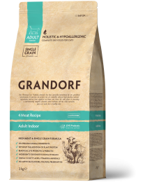 Grandorf Indoor Kattenbrokken Adult 4 Vleessoorten 2 kg