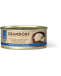 Grandorf Nat Kattenvoer Kipilet met Zeebaars 70 g