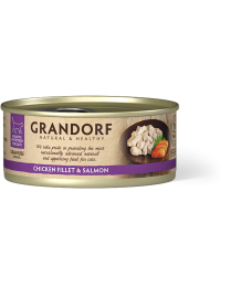 Grandorf Nat Kattenvoer Kipilet met Zalm 70 g