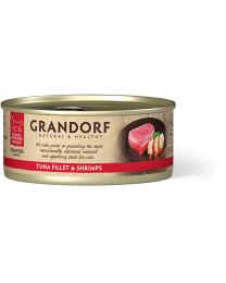 Grandorf Nat Kattenvoer Tonijnfilet met Garnalen 70 g