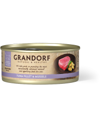 Grandorf Nat Kattenvoer Tonijnfilet met Mosselen 70 g