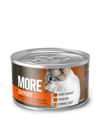 More +Support Nat Kattenvoer Kalkoen 200 g