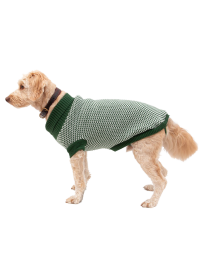 Penrose Kitted Green Checkered Sweater