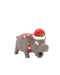 Great&Small Christmas Dog Toy Latex Grey Pig 16 cm