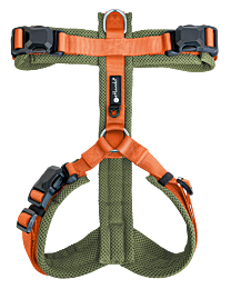 Petlando Magnetech Harness Y-comfort Olive & Orange