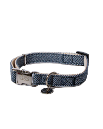 Penrose Zachte Halsband Visgraat Blauw