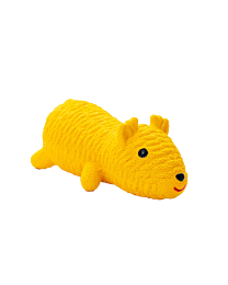 Great & Small Dog Toy Lets Play Latex Squeaky Yellow Bear 16 x 7 cm