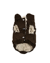 51DN Winterjas Hond Velours Bruin