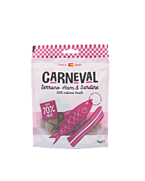 Carneval Trainingssnoepjes Serranoham & Sardine 75 g