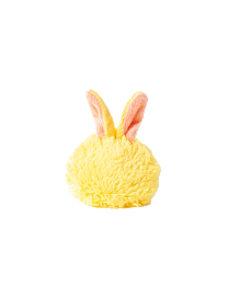 Little&Lively Cat Toy Fluffy Yellow Rattle Bunny Ball 9 cm