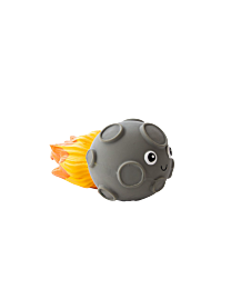 Great&Small Dog Toy Cosmic Chums Latex Meteor 13 cm
