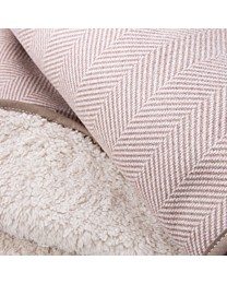 Great&Small Hawkhurst Laurence Herringbone Blanket with Soft Sherpa